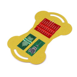 Hand needle set with threader galant - Nickel (144 Pieces)