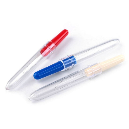 Nawlekacz do nici długość 85 mm w plastikowym etui - Losowe kolory (2 Sztuki) Nawlekacz do nici długość 85 mm w plastikowym etui - Losowe kolory (2 Sztuki)
