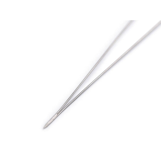 Igła do nawlekania koralików z dużym oczkiem 100 mm - Nikiel (1 Sztuka) Igła do nawlekania koralików z dużym oczkiem 100 mm - Nikiel (1 Sztuka)