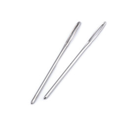 Igły metalowe tępe długość 50; 60; 70 mm do wełny, wyszywania - Nikiel (150 Sztuki)