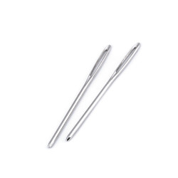 Igły metalowe tępe długość 50; 60; 70 mm do wełny, wyszywania - Nikiel (150 Sztuki)
