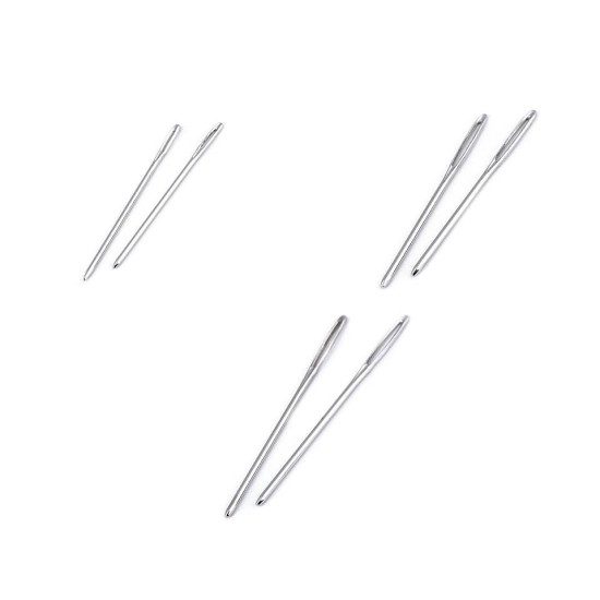Igły metalowe tępe długość 50; 60; 70 mm do wełny, wyszywania - Nikiel (150 Sztuki) Igły metalowe tępe długość 50; 60; 70 mm do wełny, wyszywania - Nikiel (150 Sztuki)