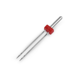 Stretch twin needle 2.5/75; 4.0/75 schmetz - Nickel (1 Card)