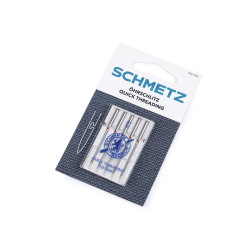 Machine quick threading needles 80; 90 schmetz - Nickel (1 Card)