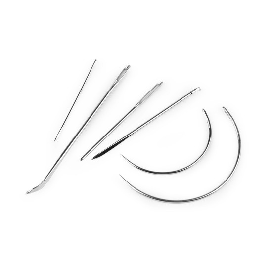 Hand needles for leather, burlap, carpets, mattresses - Nickel (1 Card) Hand needles for leather, burlap, carpets, mattresses - Nickel (1 Card)