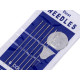 Beading needles + needle threader - Nickel (1 Card) Beading needles + needle threader - Nickel (1 Card)