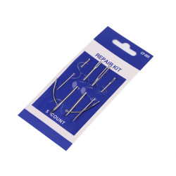 Hobby-set ledernadeln stumpf, rund, scharf - Nickel (1 Karte)