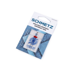 Universal twin needle 4.0/90 schmetz - Nickel (1 Card)