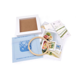 Creative embroidery kit with frame - Blue light (1 Set)