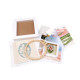 Creative embroidery kit with frame - Ecru light (1 Set) Creative embroidery kit with frame - Ecru light (1 Set)