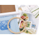 Creative embroidery kit with frame - Ecru light (1 Set) Creative embroidery kit with frame - Ecru light (1 Set)
