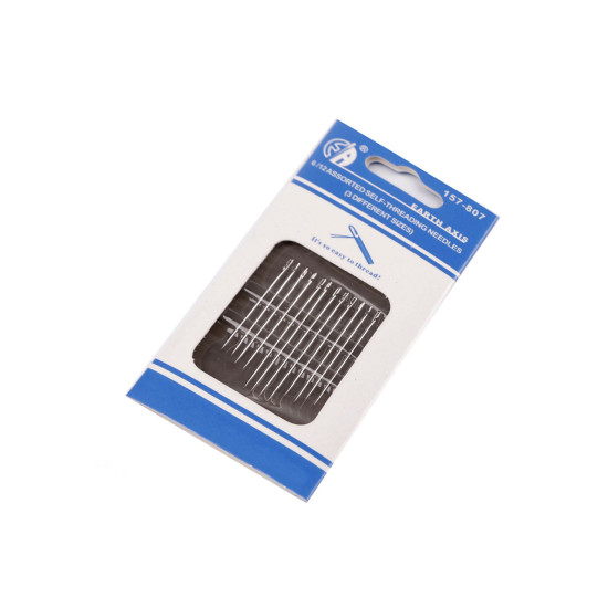 Assorted self-threading needles - Nickel (1 Card) Assorted self-threading needles - Nickel (1 Card)