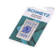 Round shank machine needles, combined 70; 80; 90; 100 schmetz, for older home sewing machines - Nickel (1 Card)