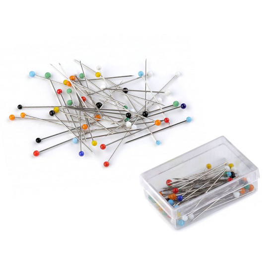 Glass head pins length 30 mm - Nickel (1 Box)
