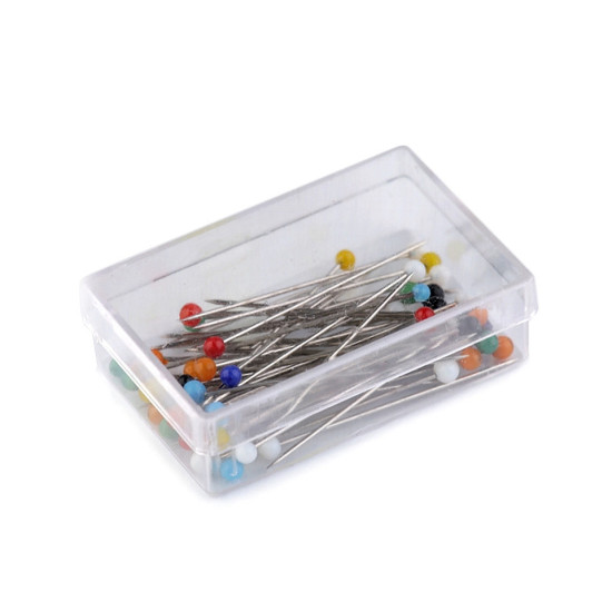 Glass head pins length 30 mm - Nickel (1 Box)