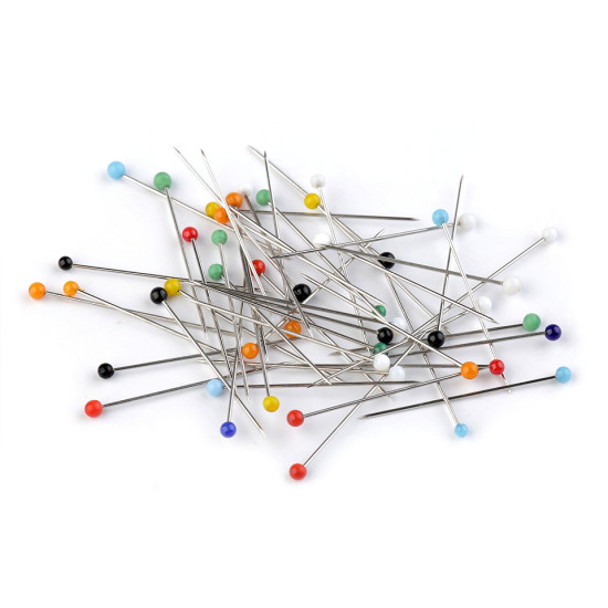 Glass head pins length 30 mm - Nickel (1 Box)