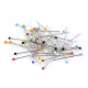 Glass head pins length 30 mm - Nickel (1 Box)