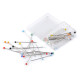Glass head pins length 30 mm - Nickel (1 Box)