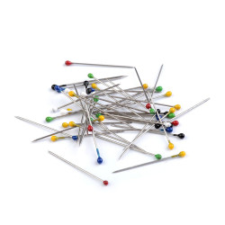 Alfileres de plástico, largo 27 mm - Mezcla de colores (1 Caja)