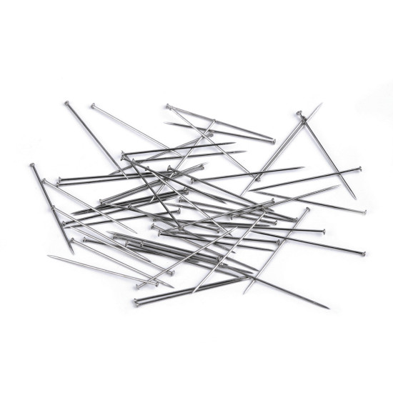 Szpilki metalowe długość 26 mm nierdzewne - Nikiel (10 Pudełka) Szpilki metalowe długość 26 mm nierdzewne - Nikiel (10 Pudełka)