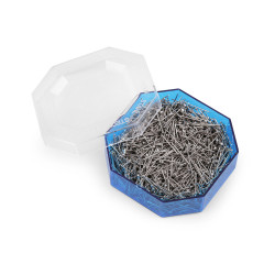 Szpilki metalowe długość 16 mm - Nikiel (20 Pudełka)