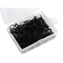 Épingles à nourrice dans une boîte, longueur 22 mm - Noir (1 Boîte)