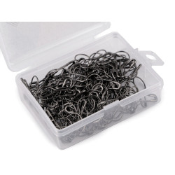 Épingles à nourrice dans une boîte, longueur 22 mm - Nickel noir (1 Boîte)