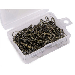 Épingles à nourrice dans une boîte, longueur 22 mm - Laiton vintage (1 Boîte)