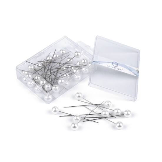 Decorative pins with a large head, length 60 mm - White (400 Pieces) Decorative pins with a large head, length 60 mm - White (400 Pieces)