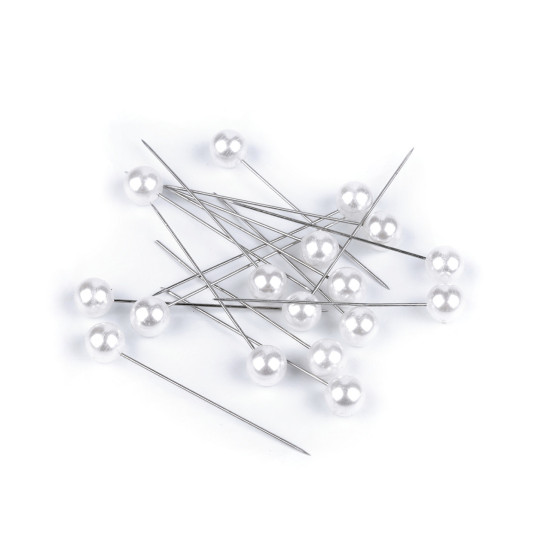 Decorative pins with a large head, length 60 mm - White (400 Pieces) Decorative pins with a large head, length 60 mm - White (400 Pieces)