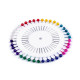 Plastic head pins / dressmaker pins on rosette, length 37 mm - Mix (12 Rosettes) Plastic head pins / dressmaker pins on rosette, length 37 mm - Mix (12 Rosettes)