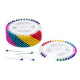 Plastic head pins / dressmaker pins on rosette, length 37 mm - Mix (12 Rosettes) Plastic head pins / dressmaker pins on rosette, length 37 mm - Mix (12 Rosettes)