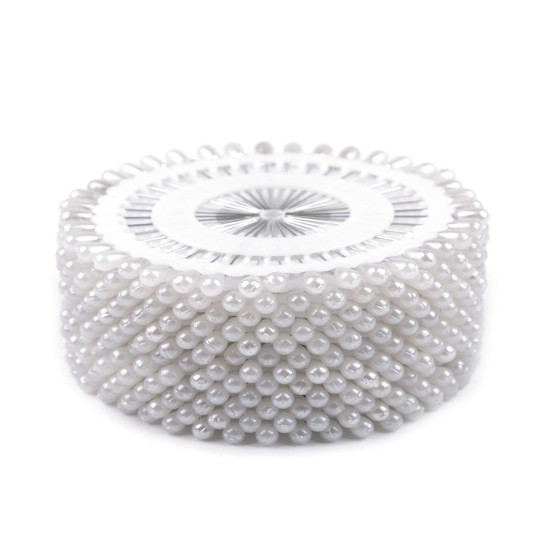 Plastic head pins / dressmaker pins on rosette, length 37 mm - Mix (12 Rosettes) Plastic head pins / dressmaker pins on rosette, length 37 mm - Mix (12 Rosettes)