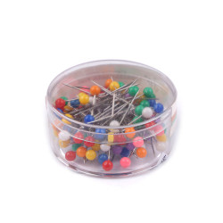 Szpilki nierdzewne z plastikową główką długość 32 mm - Mix (1 Pudełko)