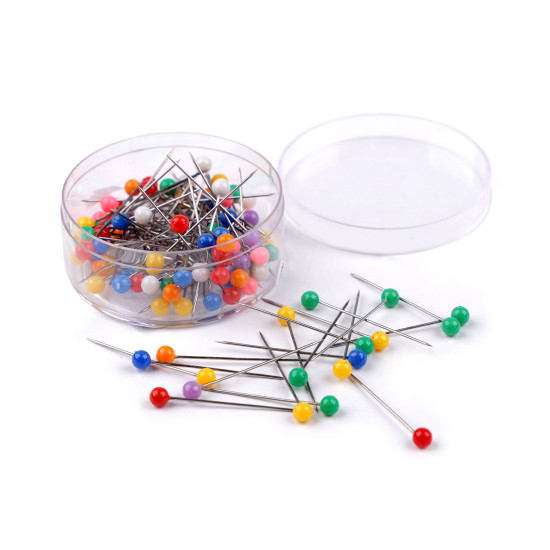 Szpilki nierdzewne z plastikową główką długość 32 mm - Mix (1 Pudełko) Szpilki nierdzewne z plastikową główką długość 32 mm - Mix (1 Pudełko)