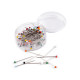 Pins with a glass head, length 32 mm - Nickel (20 Boxes)