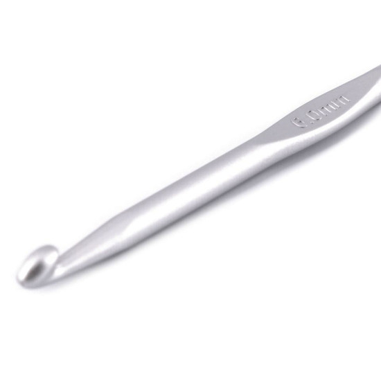 Crochet hook no. 6; 7; 8; 9 - Silver (1 Piece) Crochet hook no. 6; 7; 8; 9 - Silver (1 Piece)