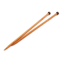 Druty proste numer 10 bambus - Bambus ciemny (1 Para)
