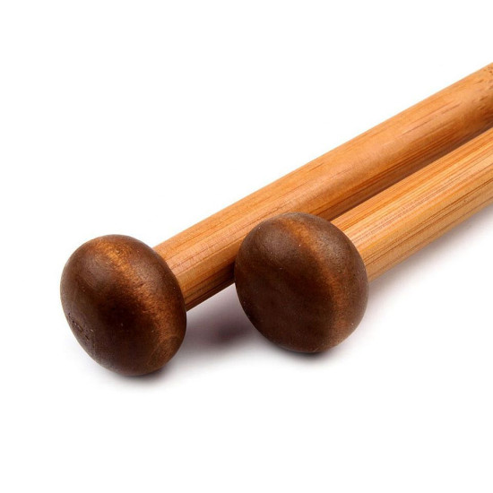 Druty proste numer 10 bambus - Bambus ciemny (4 Pary) Druty proste numer 10 bambus - Bambus ciemny (4 Pary)