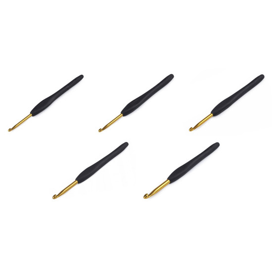 Crochet hooks with silicone handle 2; 2,5; 3; 3,5; 4; 4,5; 5; 5,5; 6 - Mix variations (9 Pieces)