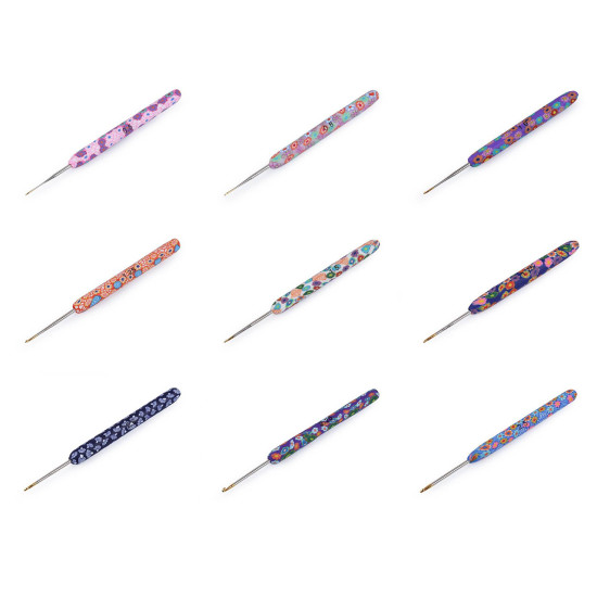 Crochet hook with silicone handle - Mix variations (9 Pieces) Crochet hook with silicone handle - Mix variations (9 Pieces)