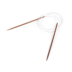 Circular bamboo knitting needles no. 3; 3.5; 4; 4.5; 5; 5.5; 6; 6.5; 7; 8 - Bamboo dark (1 Piece)