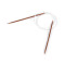 Circular bamboo knitting needles no. 3; 3.5; 4; 4.5; 5; 5.5; 6; 6.5; 7; 8 - Bamboo dark (1 Piece)