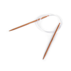 Circular bamboo knitting needles no. 3; 3.5; 4; 4.5; 5; 5.5; 6; 6.5; 7; 8 - Bamboo dark (1 Piece)