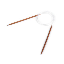 Circular bamboo knitting needles no. 3; 3.5; 4; 4.5; 5; 5.5; 6; 6.5; 7; 8 - Bamboo dark (1 Piece)