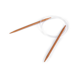 Circular bamboo knitting needles no. 3; 3.5; 4; 4.5; 5; 5.5; 6; 6.5; 7; 8 - Bamboo dark (1 Piece)
