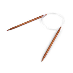 Circular bamboo knitting needles no. 3; 3.5; 4; 4.5; 5; 5.5; 6; 6.5; 7; 8 - Bamboo dark (1 Piece)