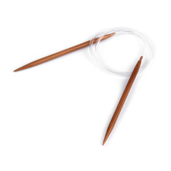 Circular bamboo knitting needles no. 3; 3.5; 4; 4.5; 5; 5.5; 6; 6.5; 7; 8 - Bamboo dark (1 Piece)