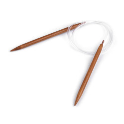 Circular bamboo knitting needles no. 3; 3.5; 4; 4.5; 5; 5.5; 6; 6.5; 7; 8 - Bamboo dark (1 Piece)