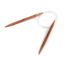 Circular bamboo knitting needles no. 3; 3.5; 4; 4.5; 5; 5.5; 6; 6.5; 7; 8 - Bamboo dark (1 Piece)